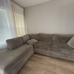 Grey sectional sleeper sofa 
