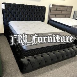 New Queen Bed Frame With Mattress 