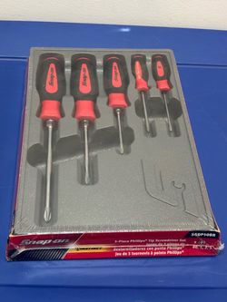 Snap-on Tools  5 pc PHILLIPS® Instinct® Soft Grip Screwdriver Set (Red)