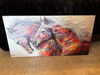 Abstract Horse Canvas Wall Art