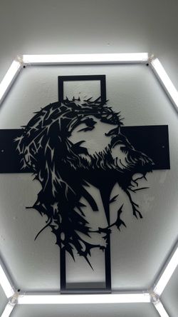 24x30 metal cross of jesus