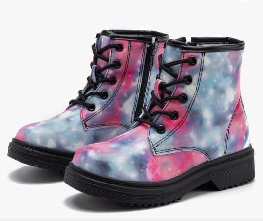 Girls Boots Glitter Combat Boots