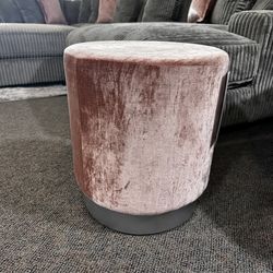Ashley Lancer Plush Pink Accent Ottoman 21x18x18