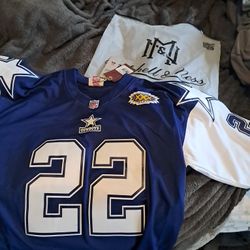 Mitchell And Ness Cowboys Jersey, Emmett Smith, Super Bowl 30