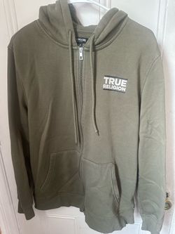 Olive Green  Authentic True Religion  Hoodie  Size L