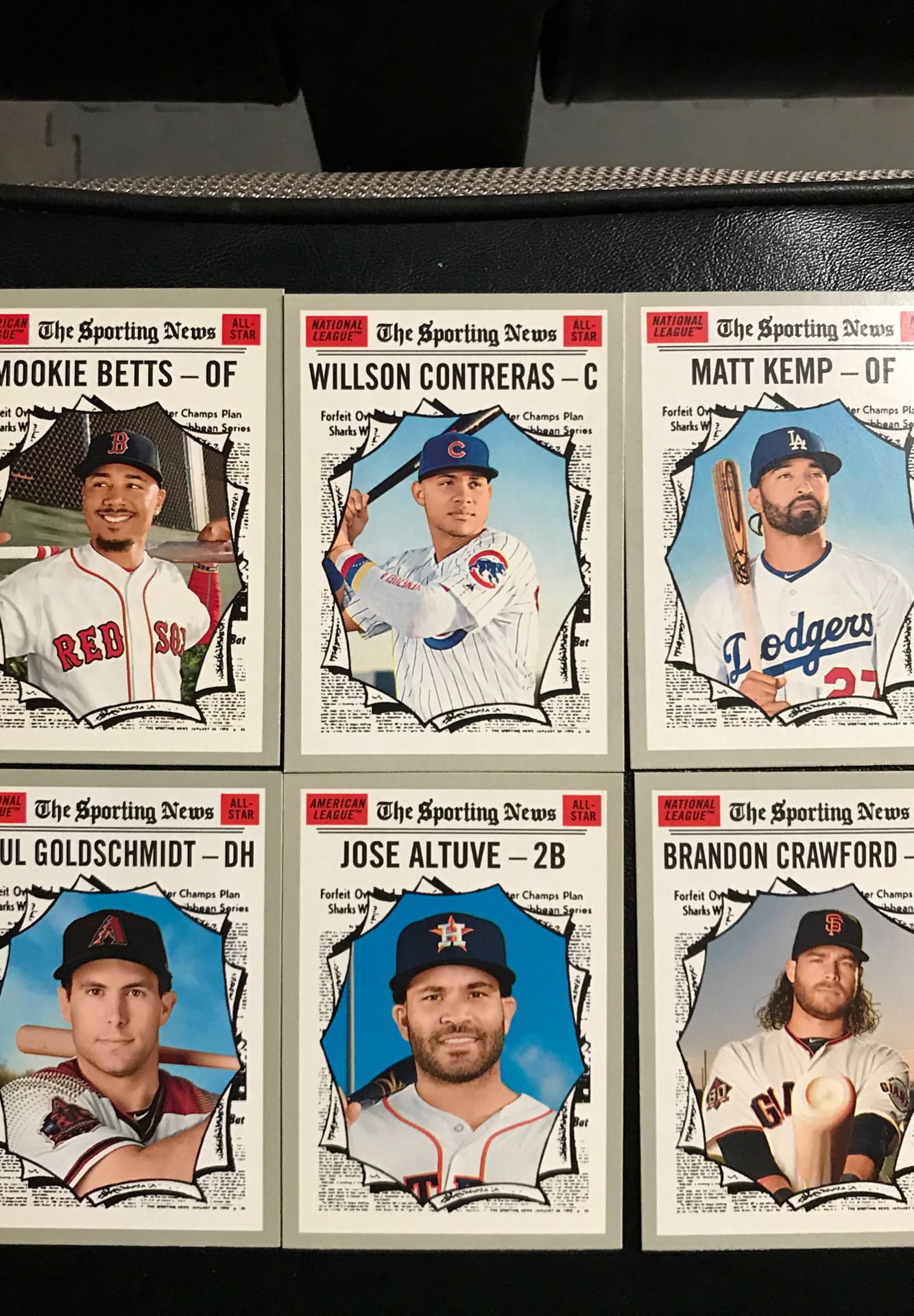 2018 Topps Sporting News - Mookie Betts - Willson Contreras - Paul Goldschmidt - Jose Altuve - Brandon Crawford