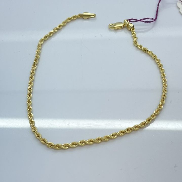 10K Rope Gold Bracelet New 