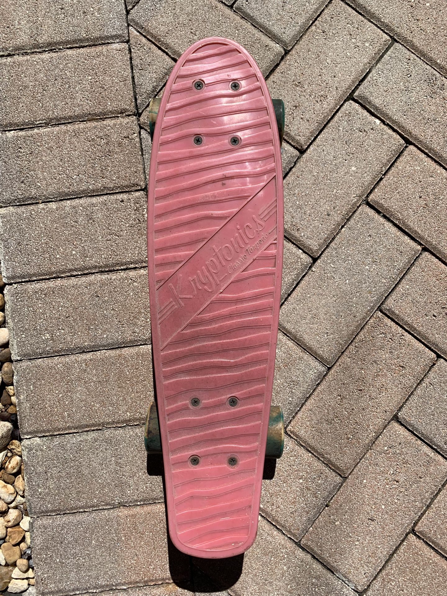 Kryptonics Original Torpedo Skateboard Retro Pink Complete Board