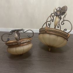 Set Of Two Ceiling Lamps 