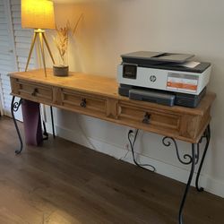 VINTAGE 3 Drawer Counter Height Console / Wall Table/ Credenza/foyer Table