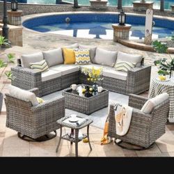 Ariel Sofa Set With Swivel Rocking Chairs Brand New In The Box 🆕🚎🛺🆕