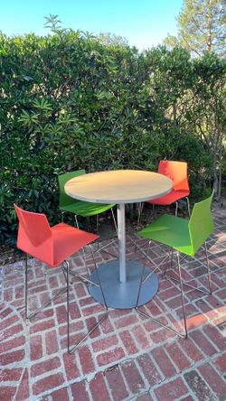 Table and chairs indoors and outdoor