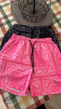 Paisley Print Drawstring Shorts