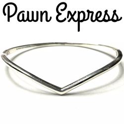 Pandora Sterling Silver Wishbone Hinged Style Bangle Bracelet 925 ALE Retired