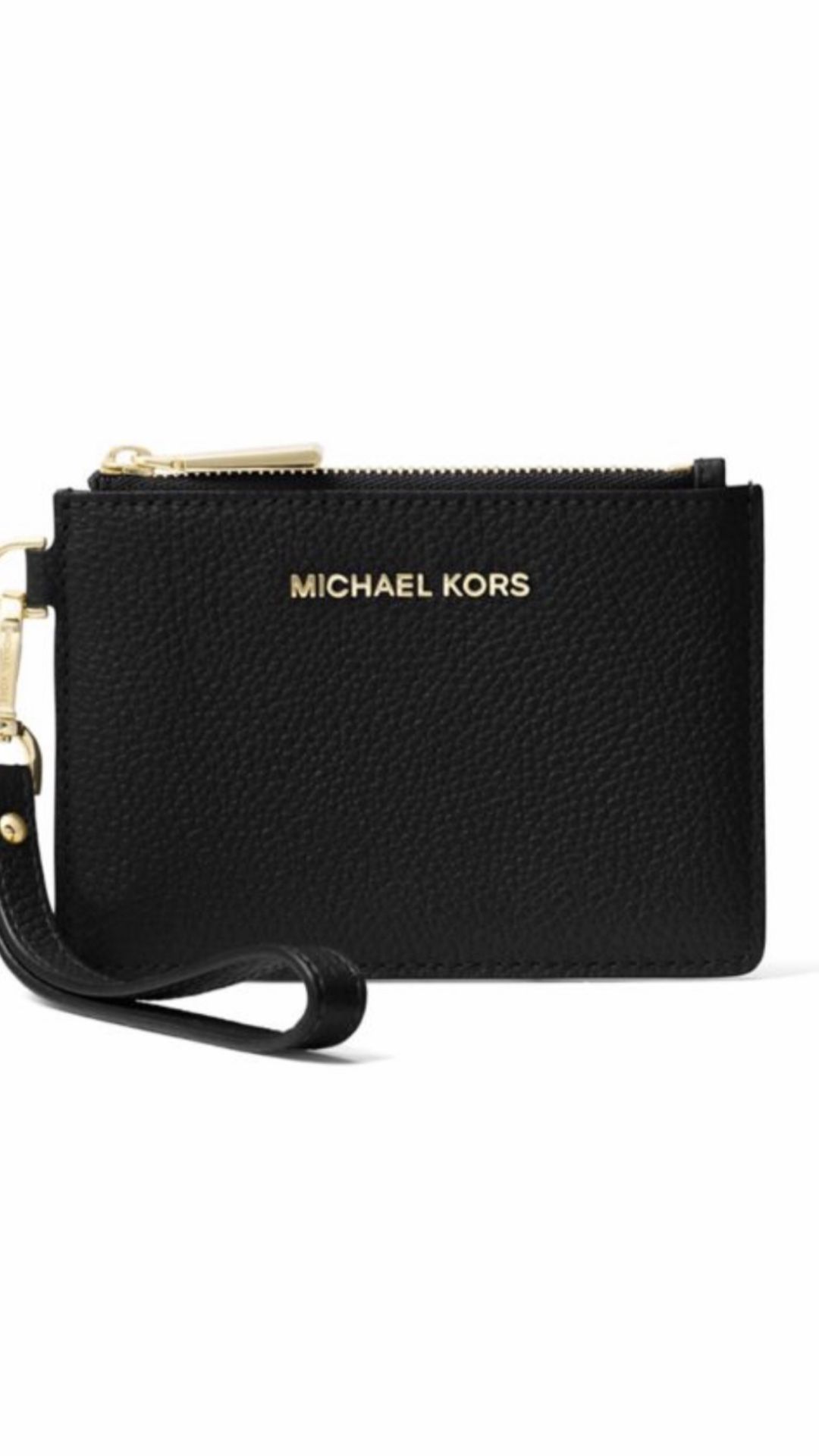 Michael kors black leather coins purse.