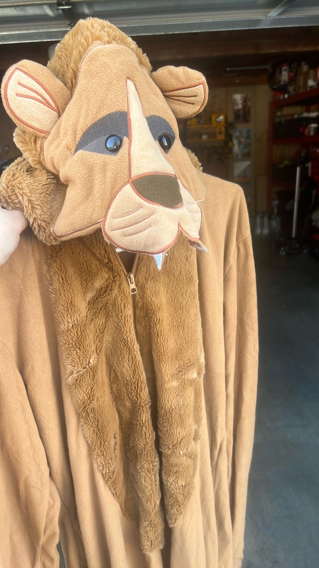Lion costume size large adult