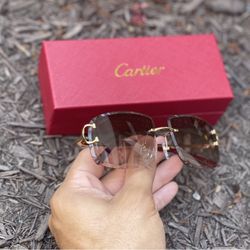 Cartier Glasses - Brown Gold 