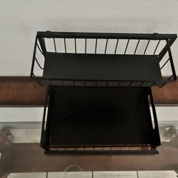 Black Metal Two Tier Stand 
