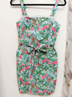 NWT Lilly Pulitzer Kensington Dress Size 4 Botanical Green “Just Wing It