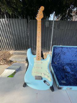 Blue Fender Stratocaster Mexico Made