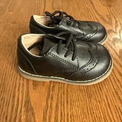 Kids Toddler Boys Girls Formal Lace-up Dress Shoes Wedding Size 6 MG Baby Black