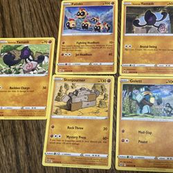 5 Fighting Yamask Falinks Stonjourner Golett Stone Golem Pokemon TCG Card Game X