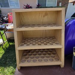 Custom Oak Essential Oil Shelf
