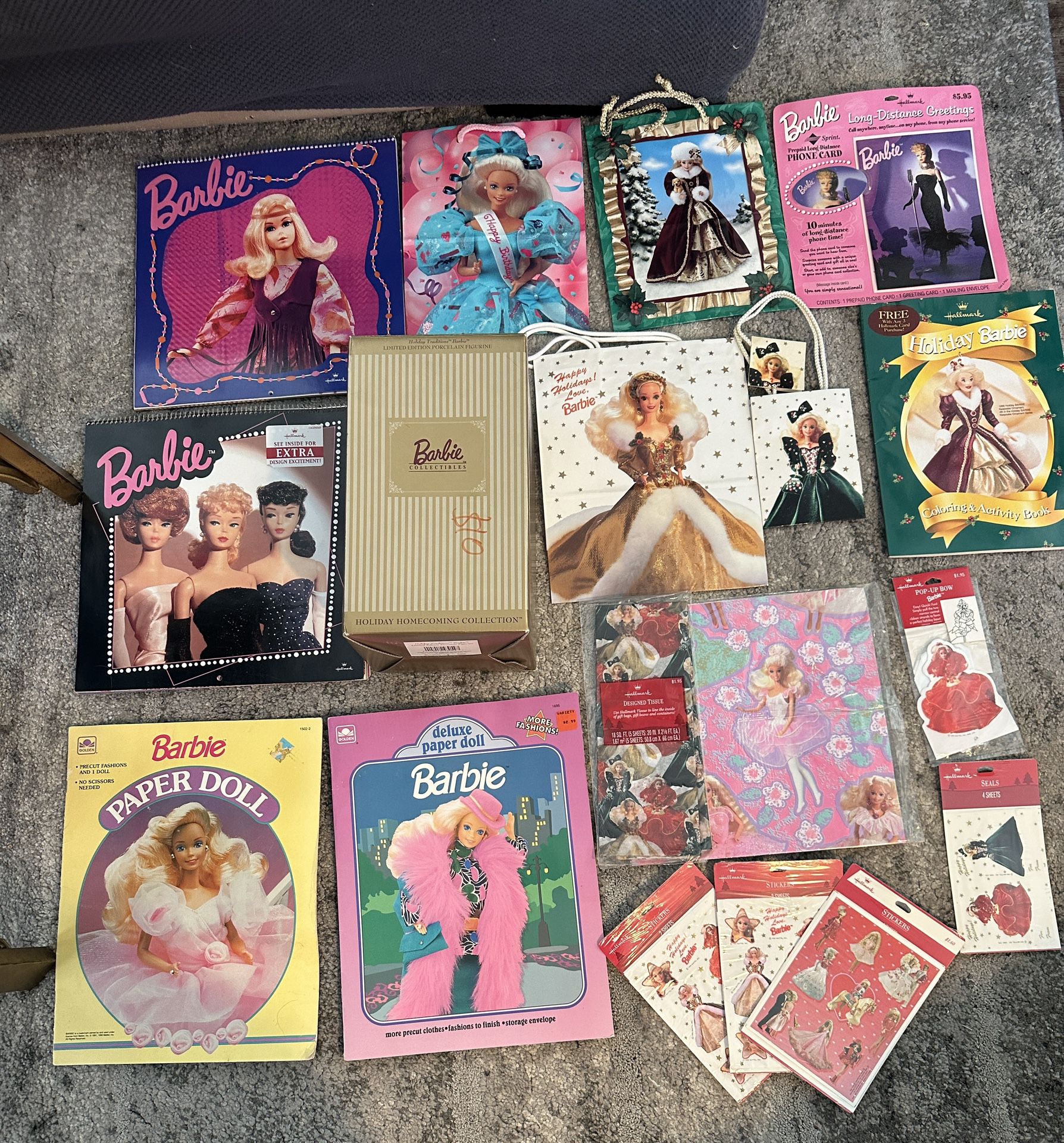 Assortment Of Vintage Barbie Ornaments, And Items.