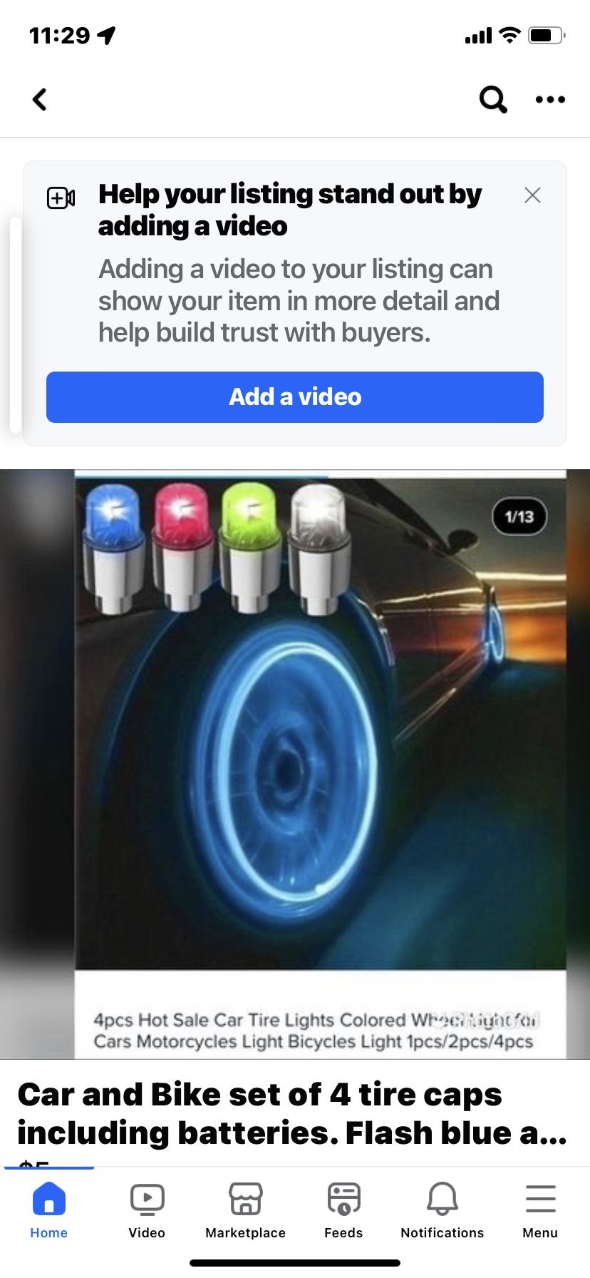 Tire wheel Cap Light