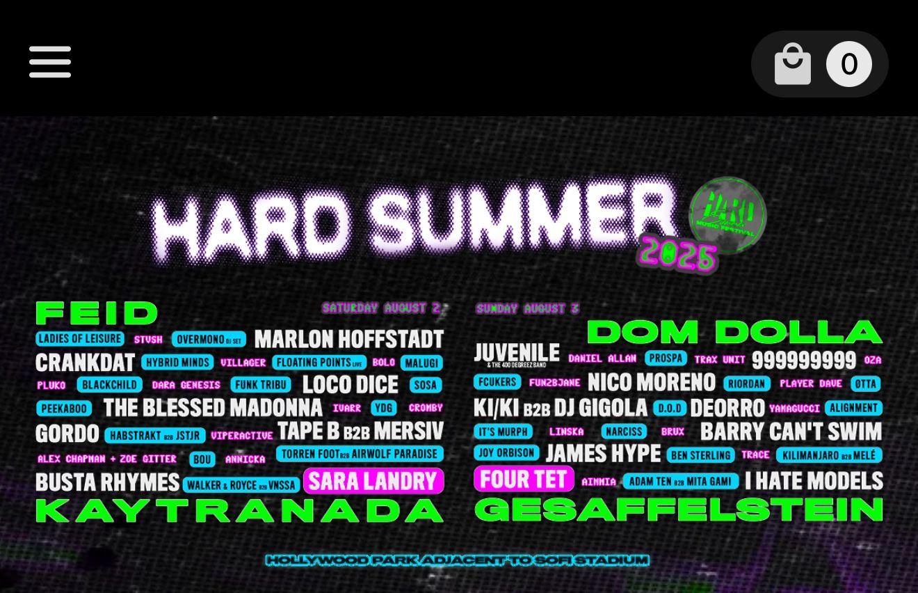 2025 HARD Summer - 2-Day GA+ ticket!