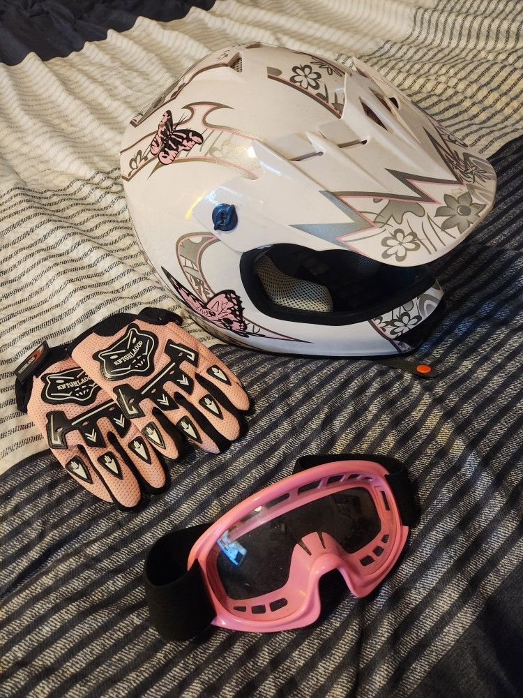 Girls Motorcycle Helmet (Size Small)