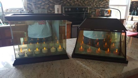 PartyLite candle holders, excellent condition. Candles reflect in mirrored back.