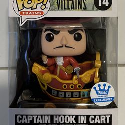 Funko Pop Disney Villains Captain Hook In Cart Figure New