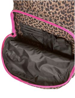 ROCKLAND Pink Leopard  17" Rolling Backpack Thumbnail