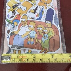 50 Simpsons Cartoon Stickers Approx 2-3".  Several Sets available.  SHIPPING AVAILABLE 