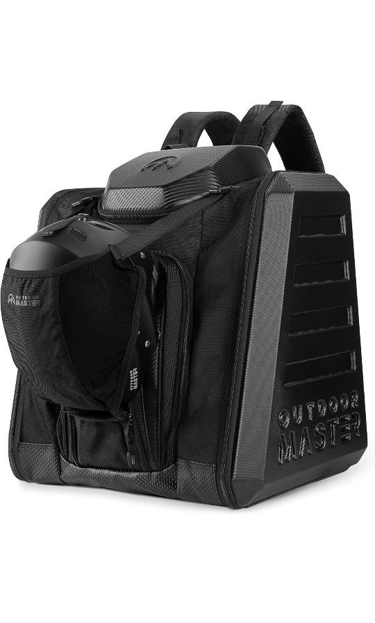 Hard Case Ski Boots/ Snowboard Boots Bag, Waterproof Exterior & Bottom, 65L