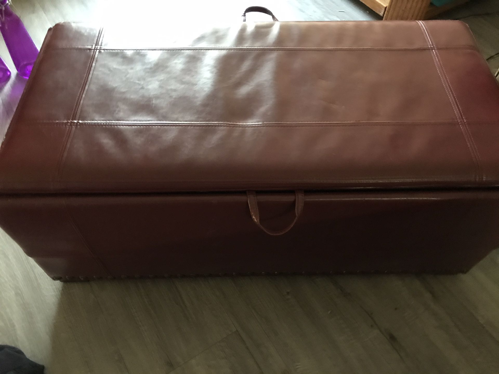 Storage trunk seat table