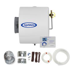 AprilAire 600 17-Gal. Whole-House Large Bypass Evaporative Humidifier With Automatic Digital Control For Up To 5,000 Sq. Ft. + AprilAire Model 5844 Hu