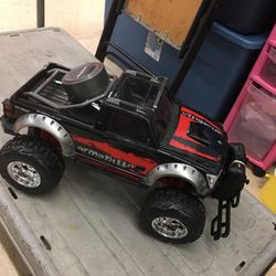 black/red /silver huge r/c truck