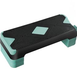 26.5" Aerobic Exercise Step Platform w/4 Risers Adjustable Workout Stepper Green