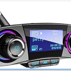 3-3 Bluetooth FM Transmitter Handfrees-Calling Radio Adapter Car Kit with Dual USB Port MP3 Player Support TF Card USB Flash Drive