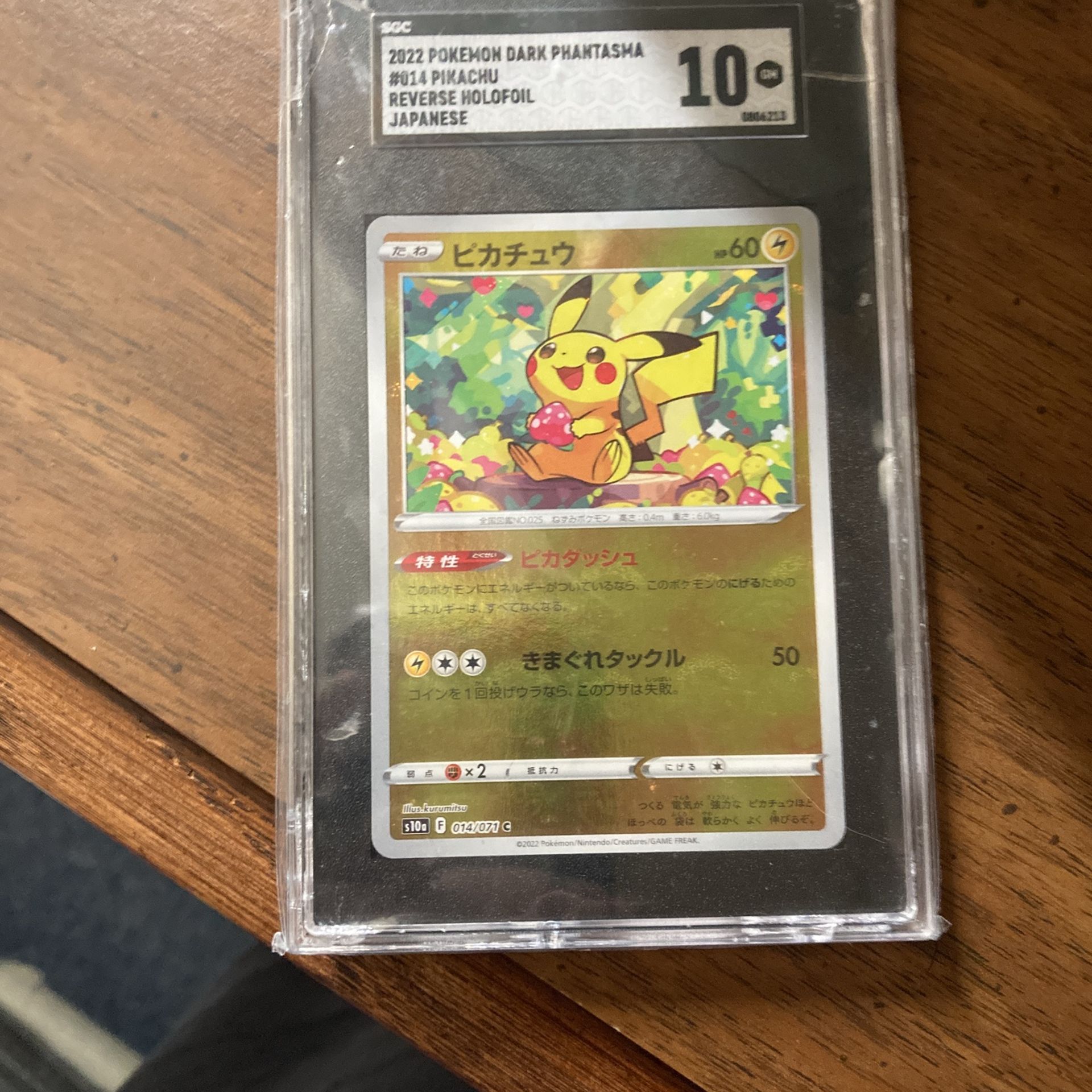 2022 Pokemon Dark Phantasma Pikachu Graded 10