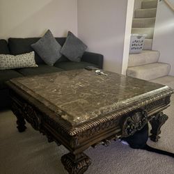 Brown Marble Coffee Table