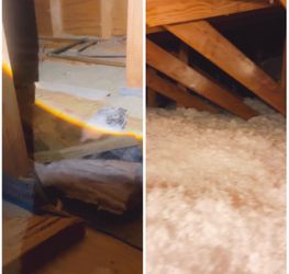 Fiberglass attic loose