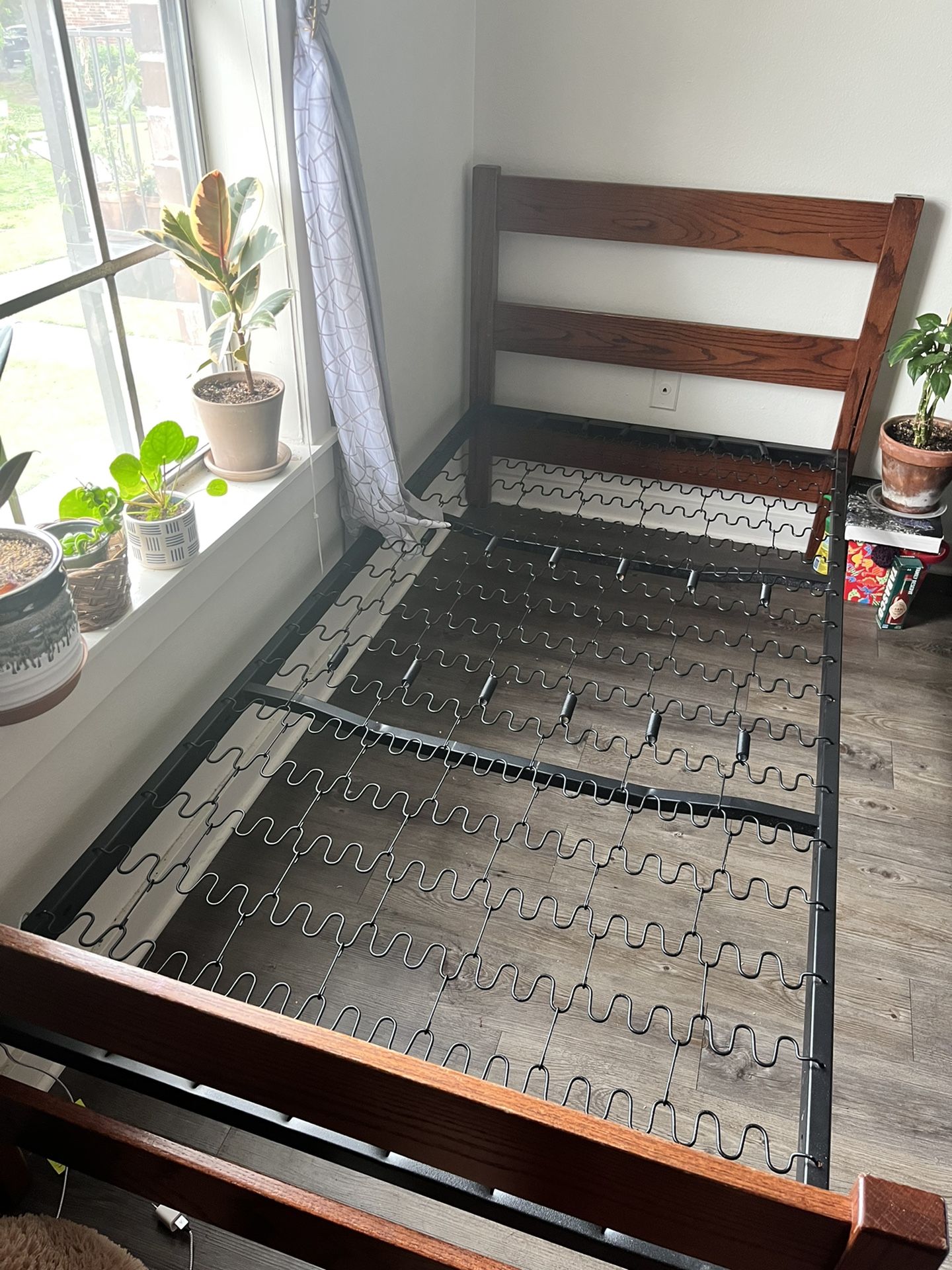 Wooden bed frame