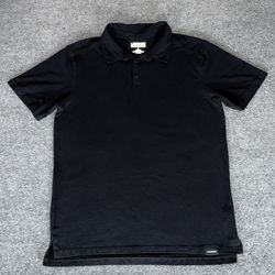 Legends Polo Shirt Large Black Short Sleeve Casual Stretch Athletic Golf Top