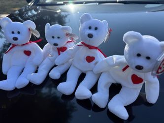 4 Valentino Beanie Babies 1994 TY