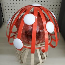 Solar LED Lights Red and White Crackle Ball Mushroom Garden Decor Decorative
