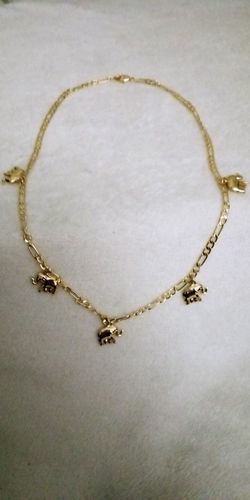 gold plated elephant chain