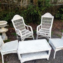 Antique Wicker Patio Set